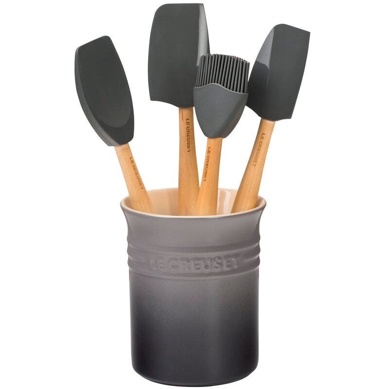 Silicone Utensil Set with Crock