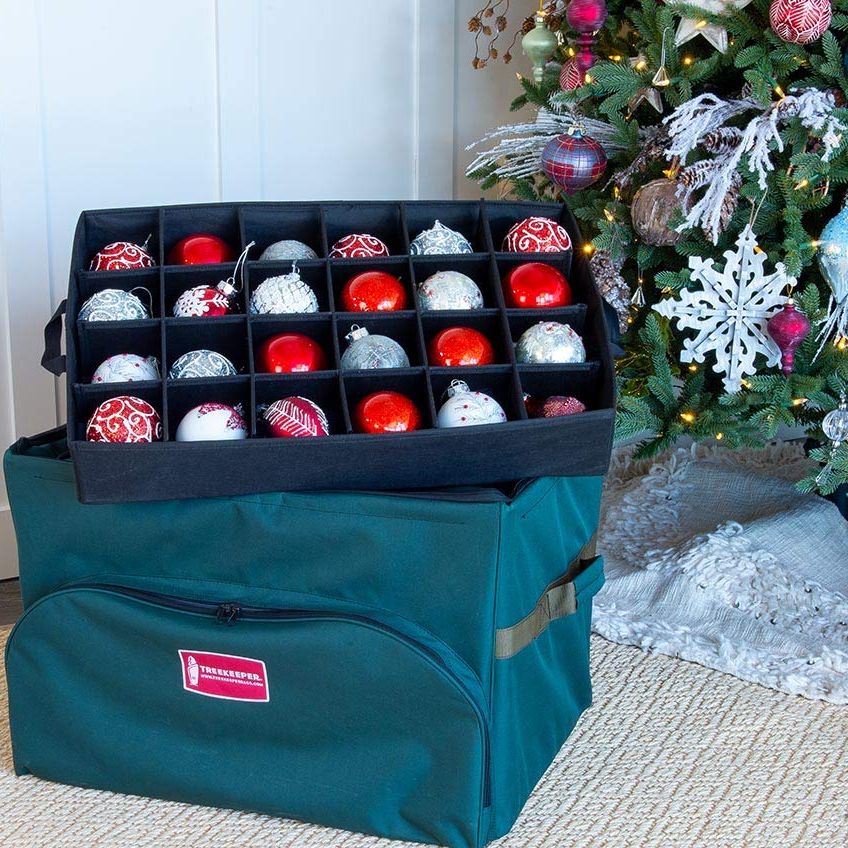 Three Tray Ornament Storage Bag w/ Side Pockets [Fits 72 Ornaments]