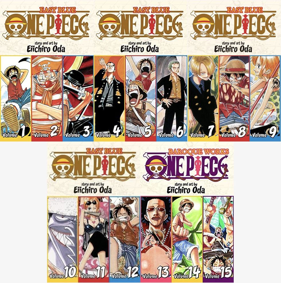 One Piece (Omnibus) Vol. 1-15 Manga Bundle Set (5 Book Collection)