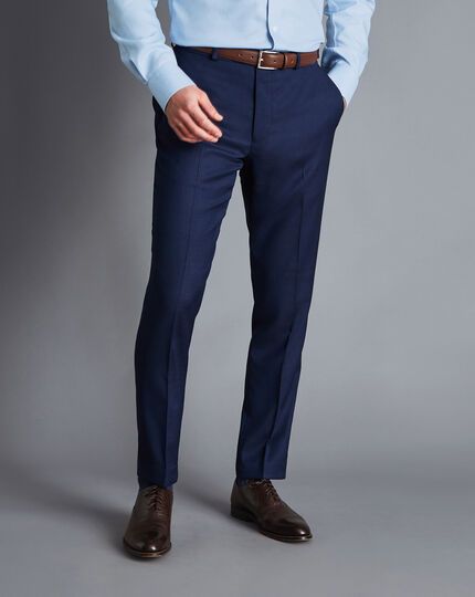Buy Navy Blue Stretch Formal Pants For Men Online In India