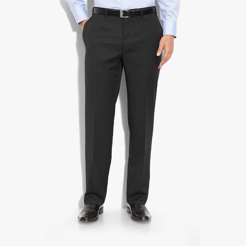 Man Elegant White Shirt Blue Trouser for Office Wear Mens 