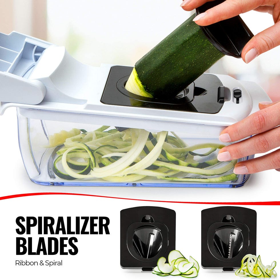 Fullstar 6-in-1 Mandoline Slicer for Kitchen, Cheese Grater, Vegetable Spiralizer and Veggie Slicer for Cooking & Meal Prep (Kitchen Gadgets Organizer