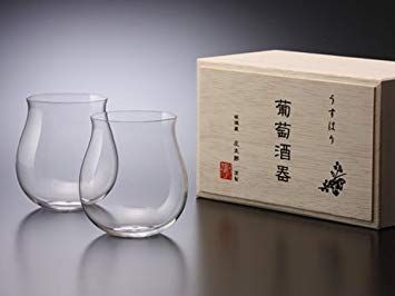 「松徳硝子」うすはり ガラス 葡萄酒器 ブルゴーニュ 2個セット