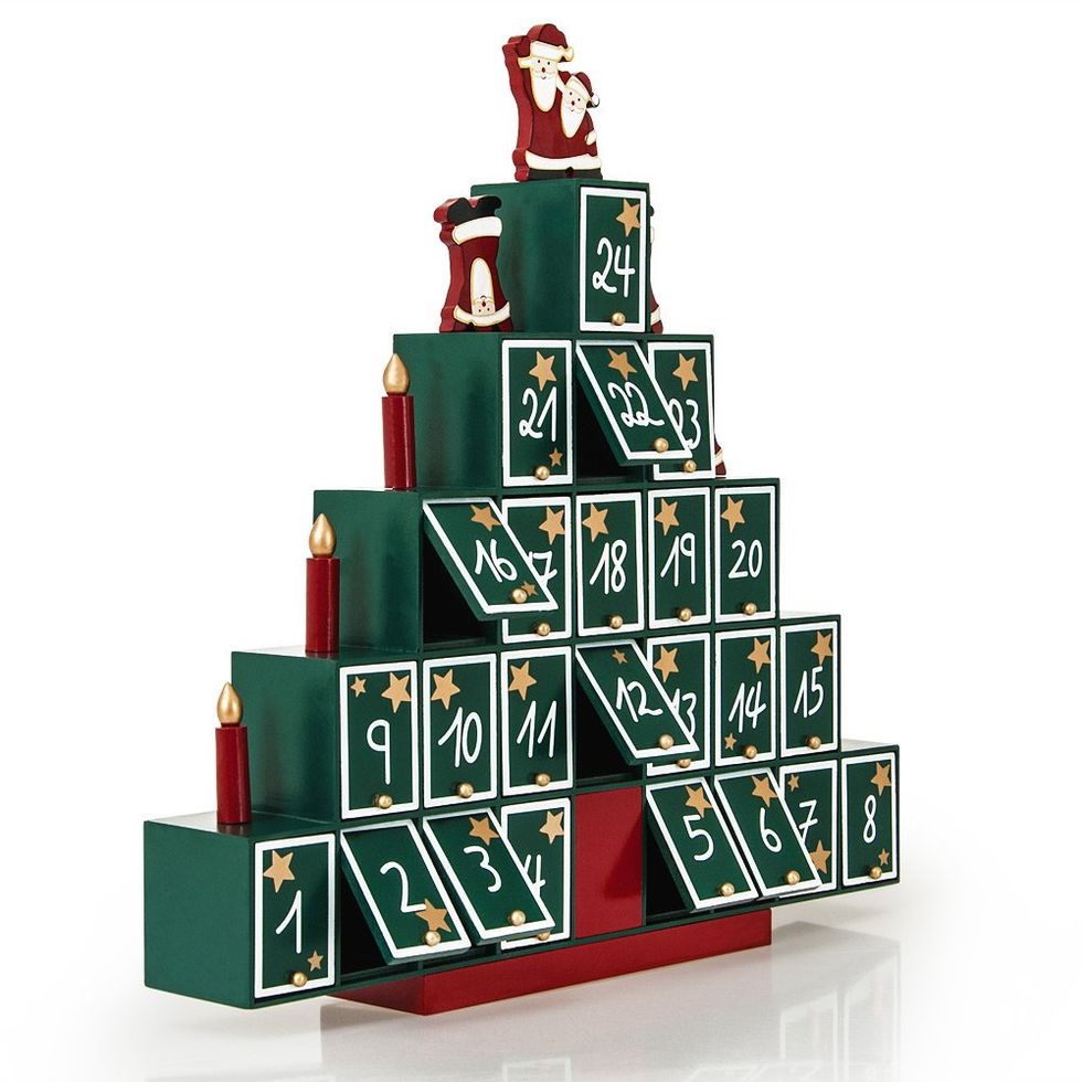 Traditional Wooden Christmas Advent Calendar 