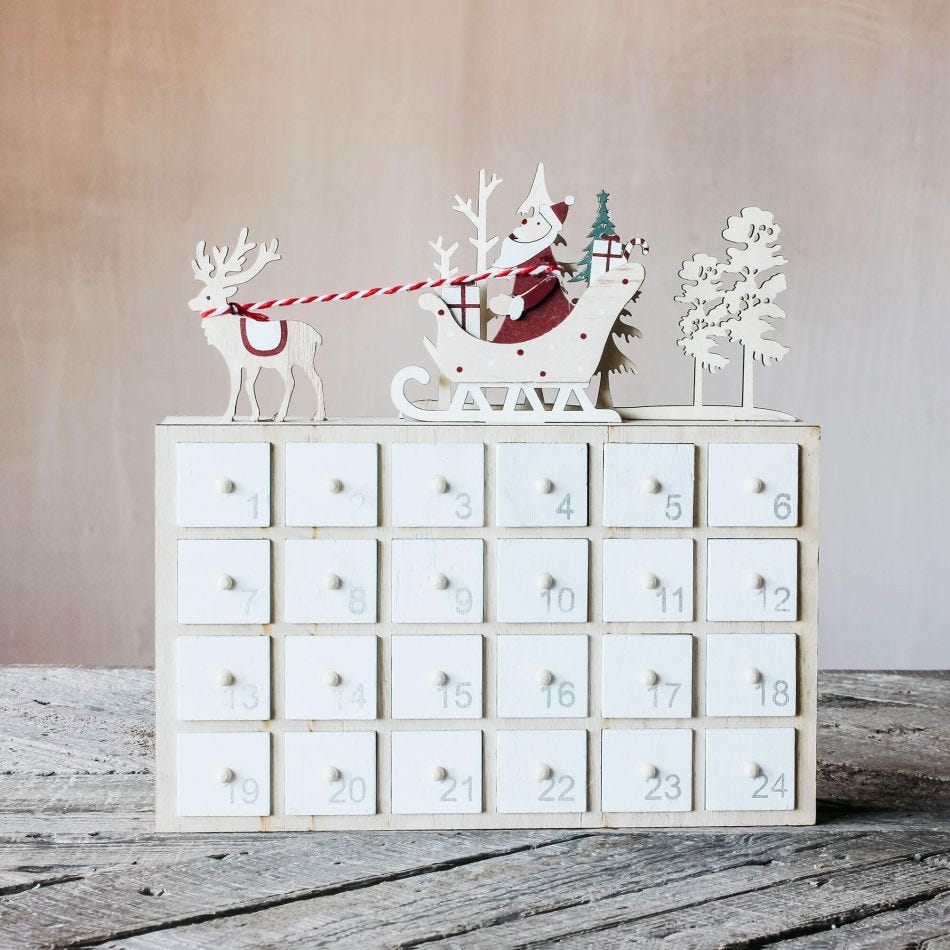 Santa on Sleigh Fill-Your-Own Advent Calendar