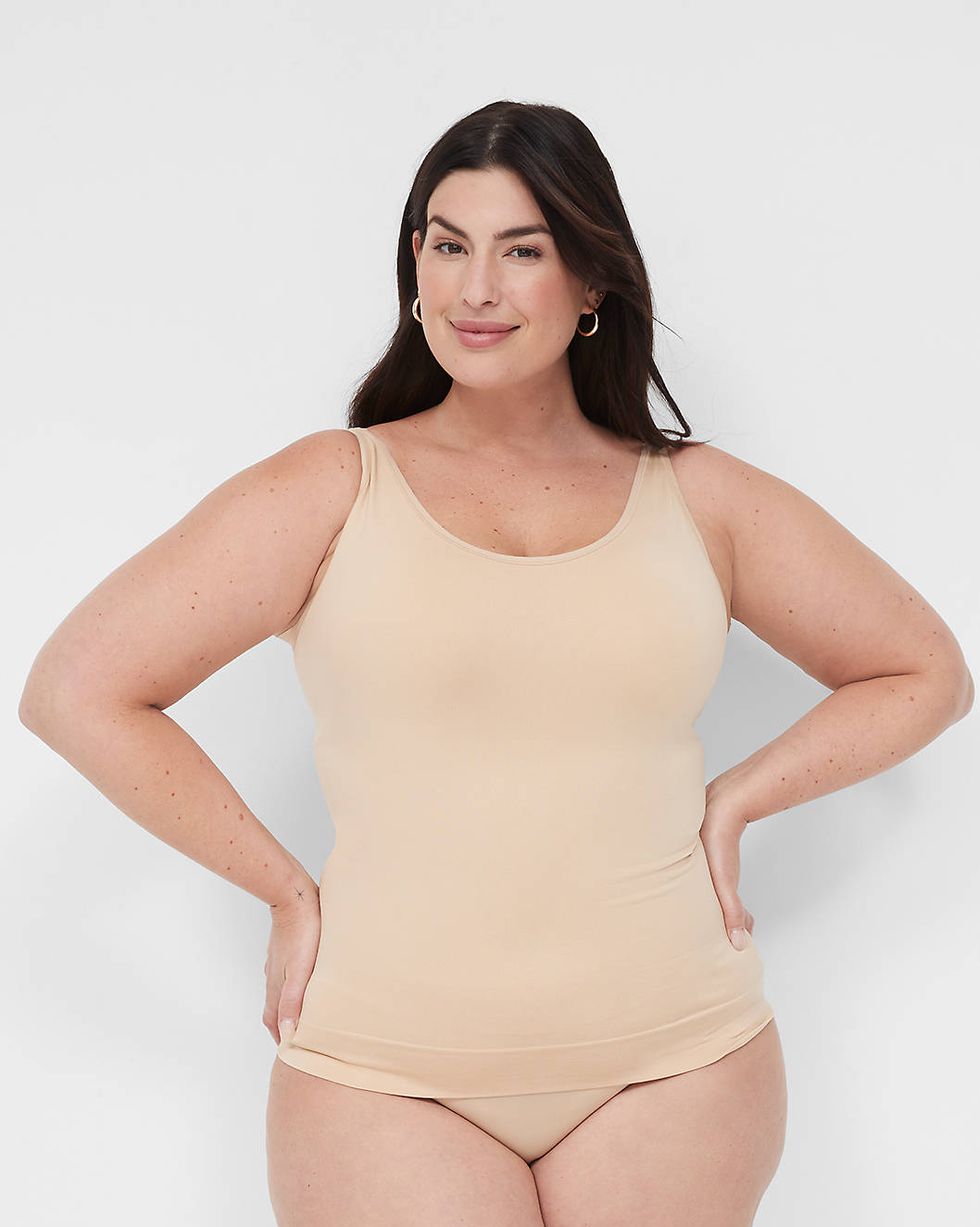 Plus Size Seamless Beige Shaping Cami