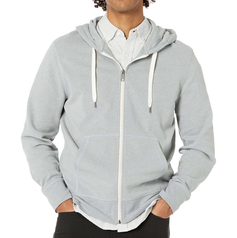 Lightweight French Terry Full-Zip Hooded Sweatshirt
