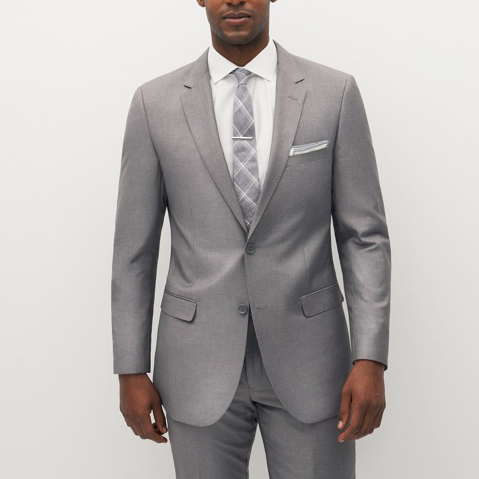 Textured Gray Suit Jacket by SuitShop