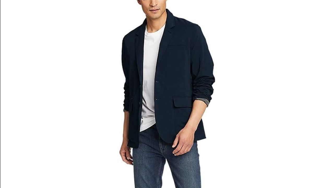 Navy blue blazer mens with outlet jeans