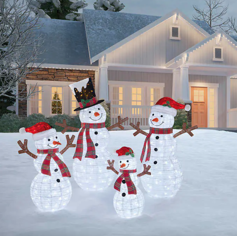 LED Pre-lit Pop-up Snowman Family