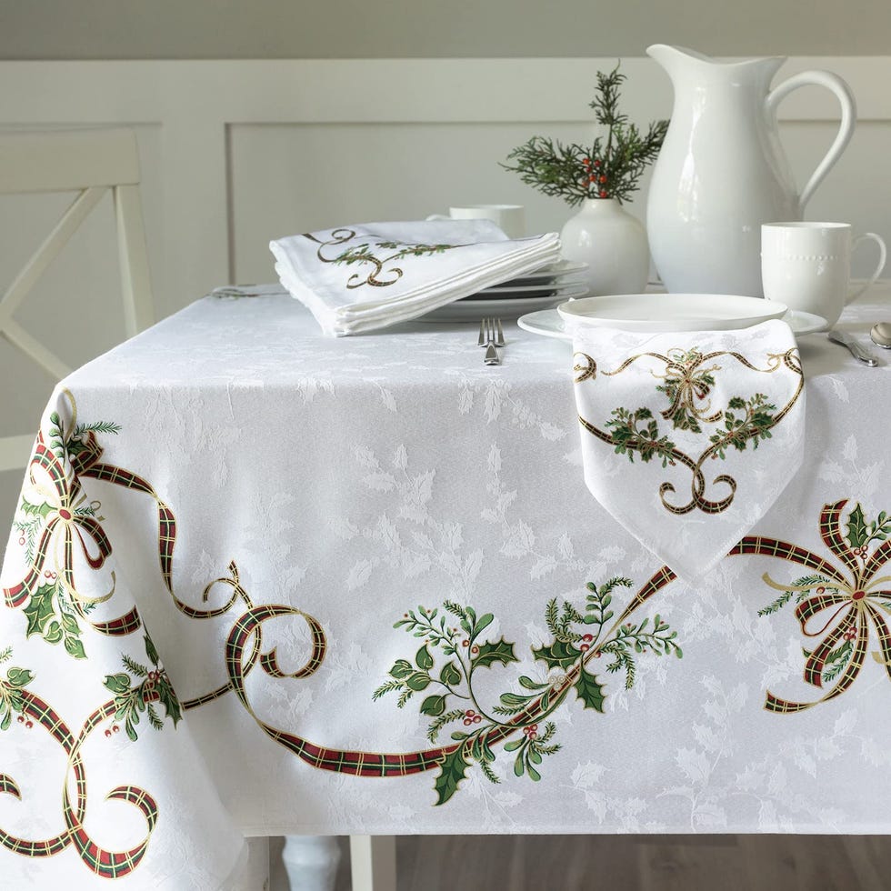 Printed Jacquard Fabric Christmas Table Cloth