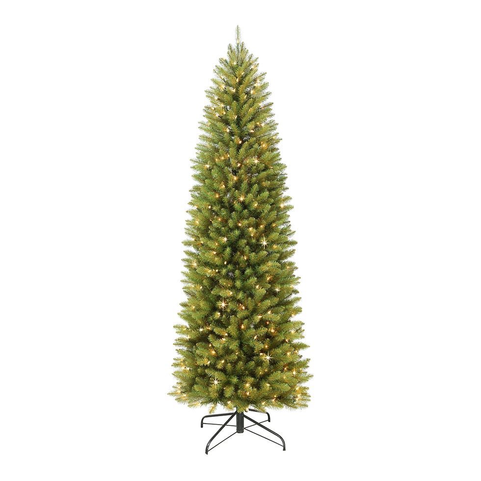 7.5 Foot Pre-Lit Fraser Fir Pencil Artificial Christmas Tree