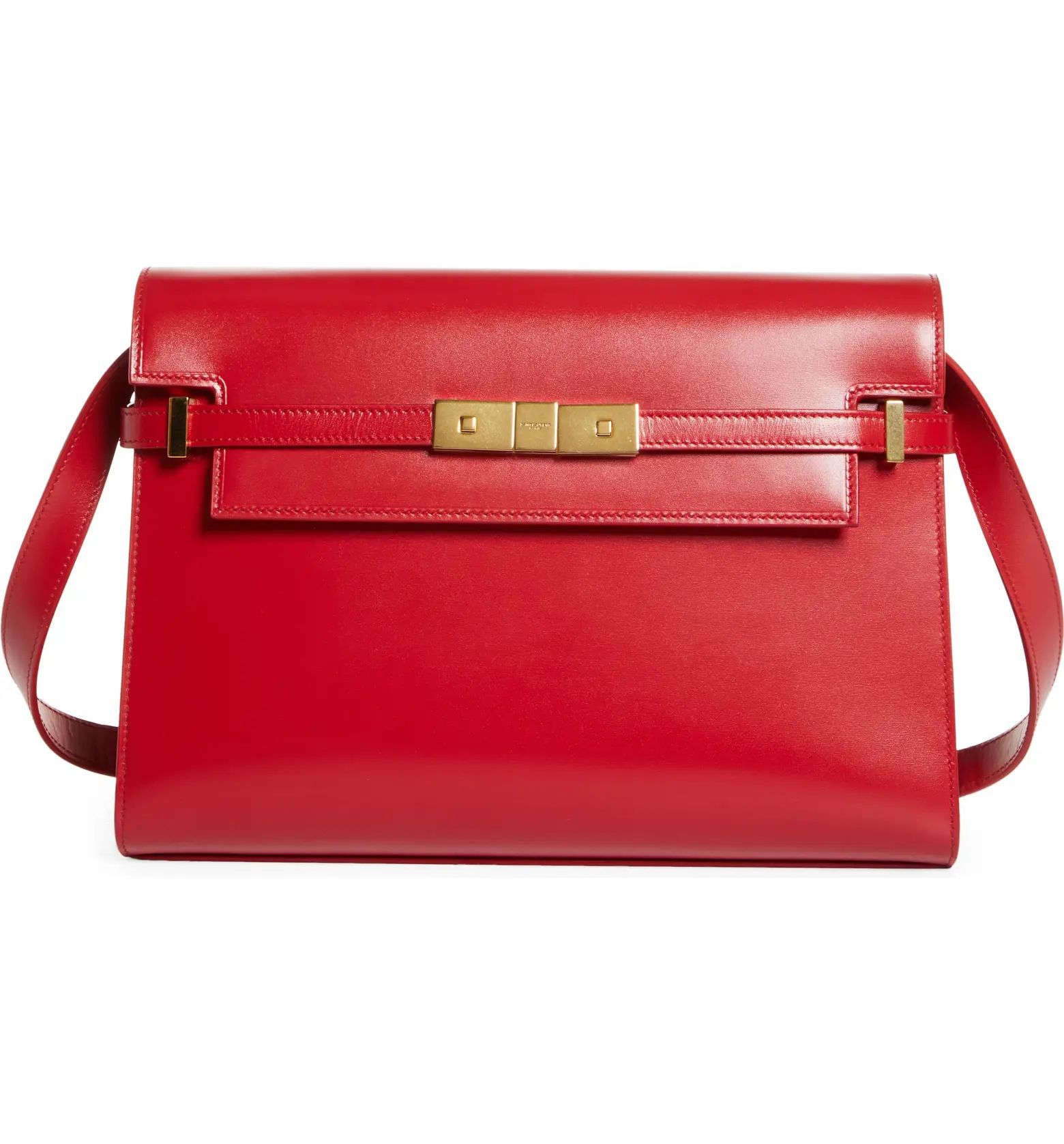 Gucci GG Ring Silk Scarf-Handle Leather Bag in Red | LN-CC®