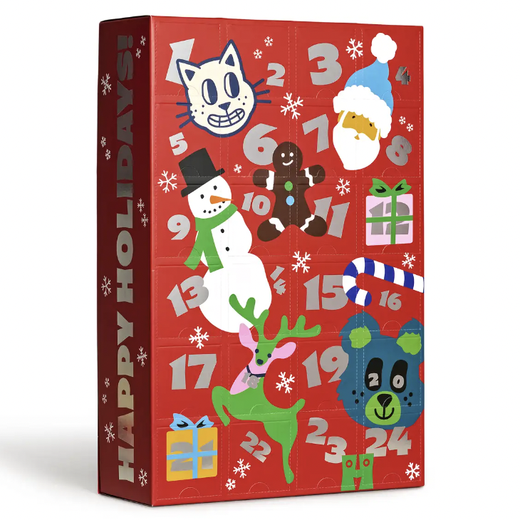 24-Pack Advent Calendar Socks Gift Set
