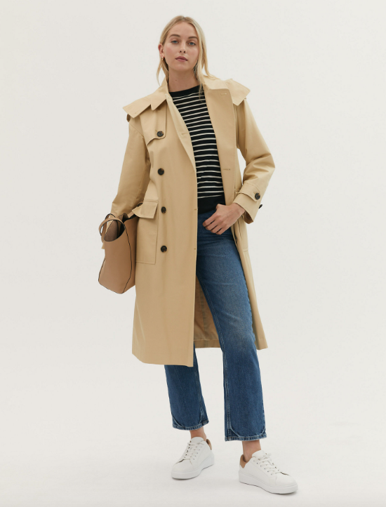 Longline trench coat