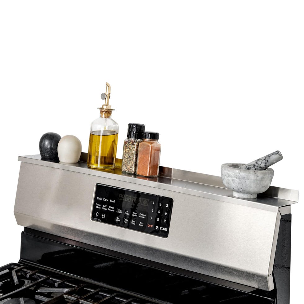 Attach a Magnetic Shelf Over the Stove Attach a Magnetic Shelf Over the Stove