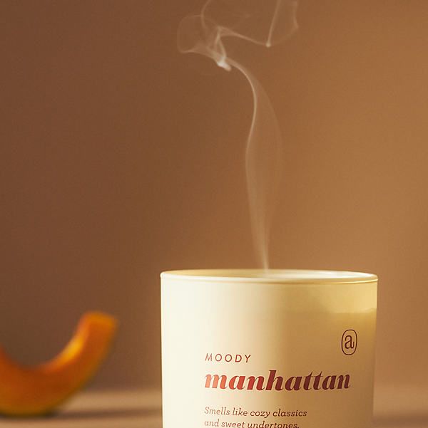 Gourmand Moody Manhattan Glass Candle