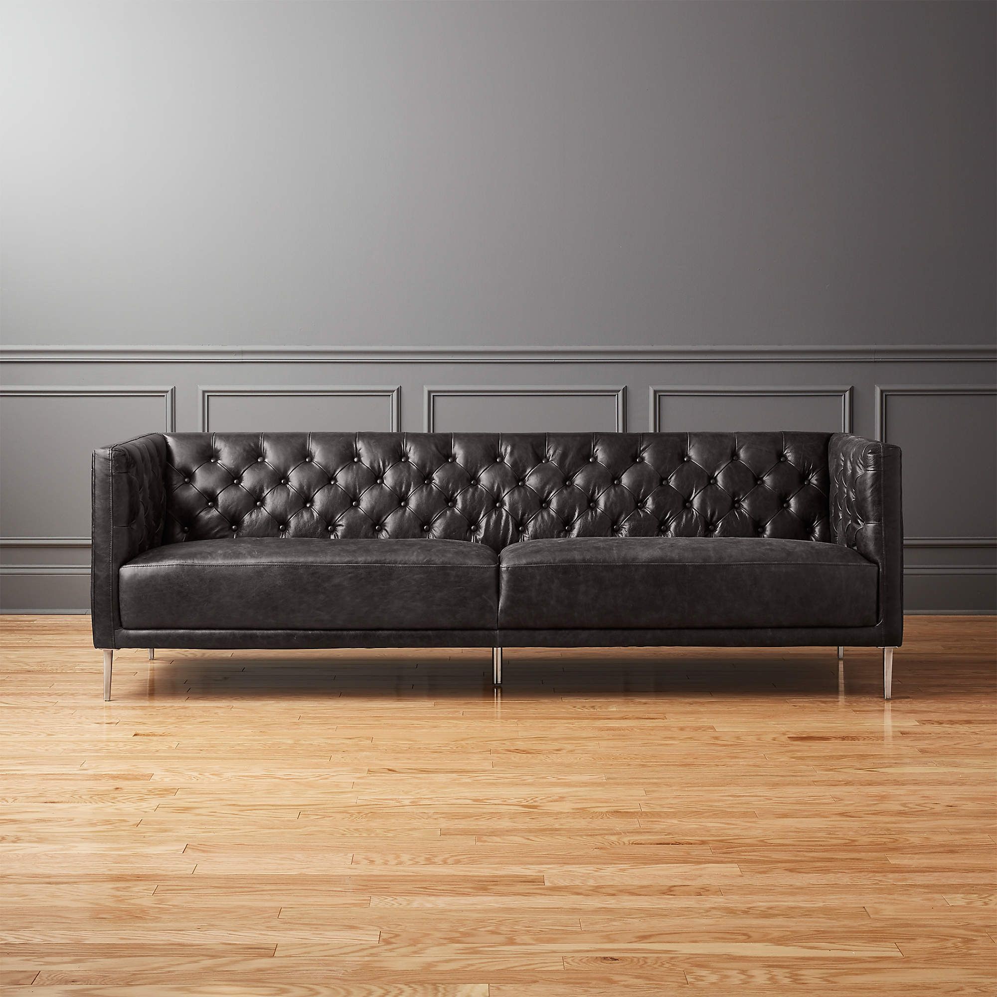 6 Best Chesterfield Sofa In 2024   1694631878 Savile Black Leather Tufted Sofa 