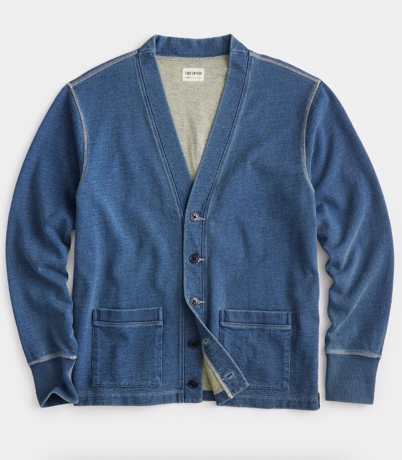 Indigo French Terry Cardigan