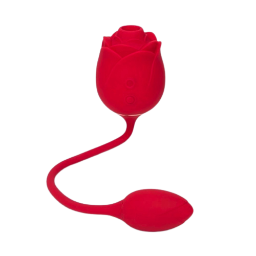 Rose Glow 2-in-1 Clitoral Suction Stimulator with Egg Vibrator