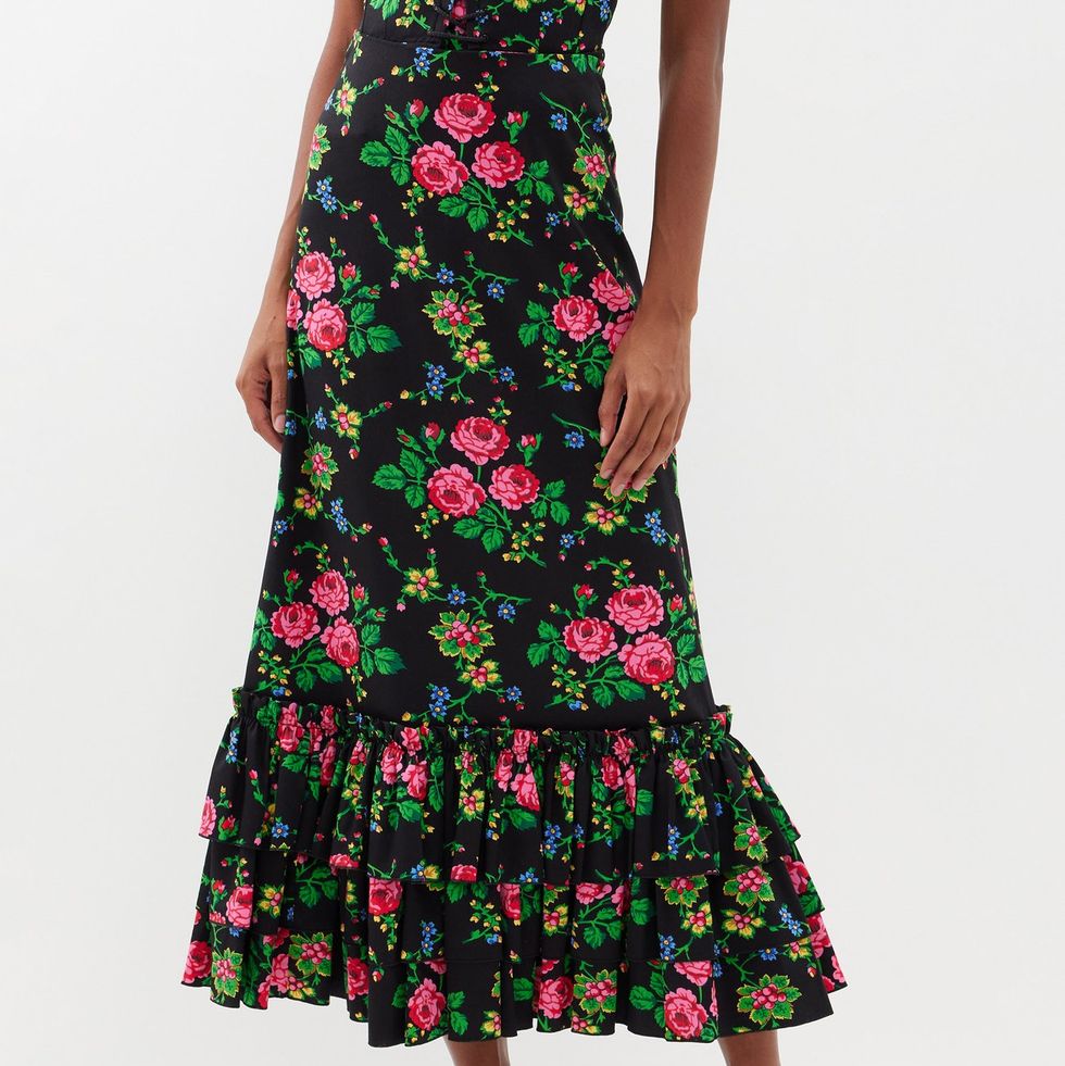 The Enchantress Floral-Print Cotton Skirt