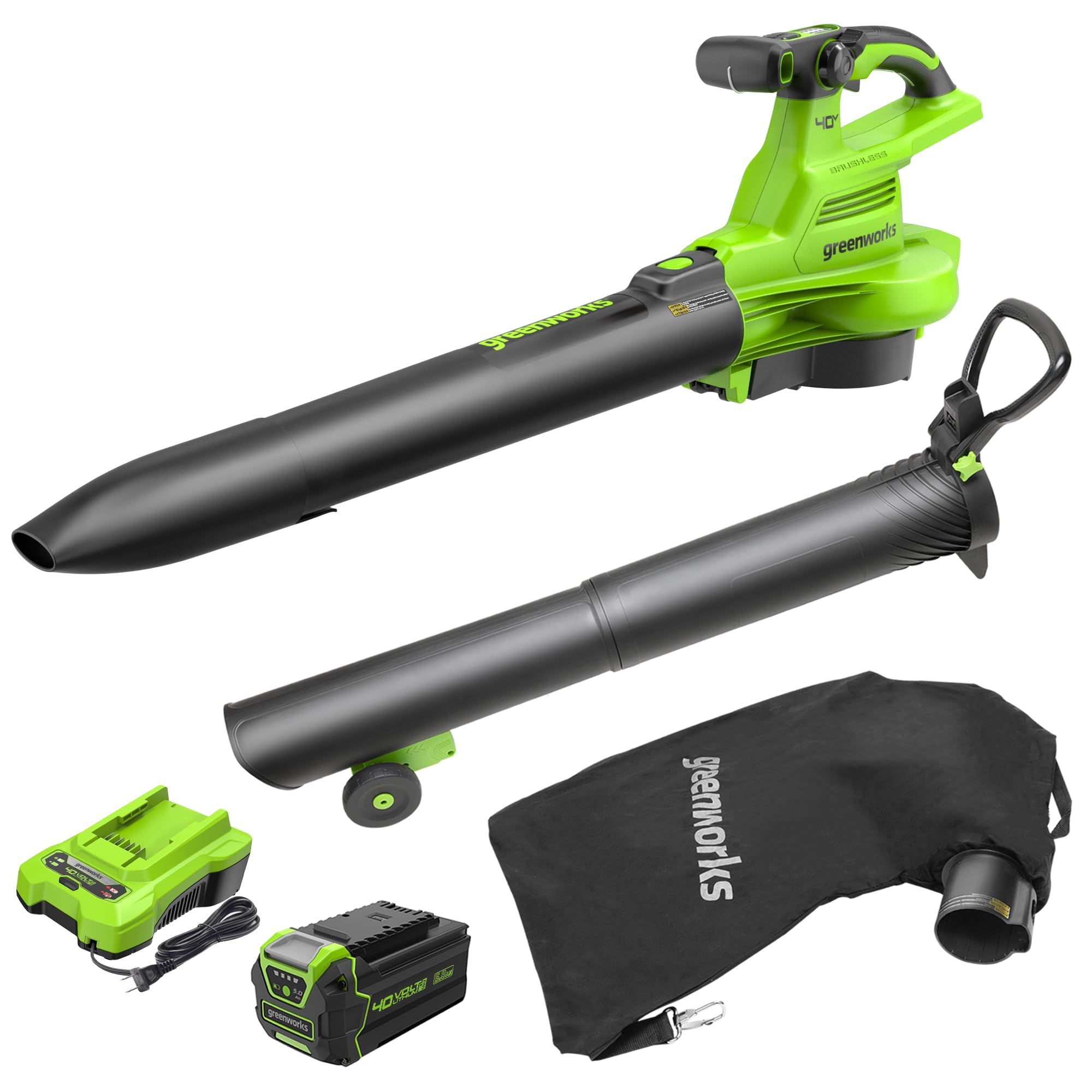 Greenworks blower on sale vacuum mulcher