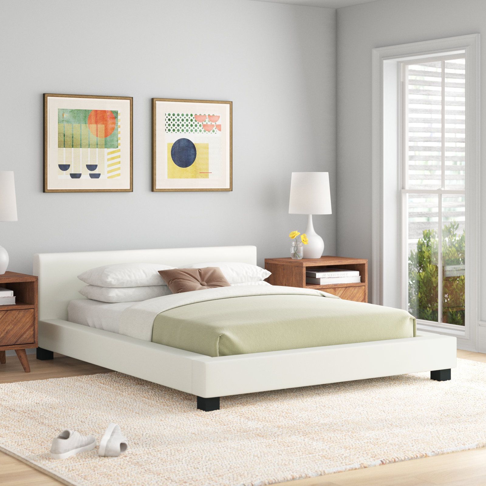 Wade logan bosworth upholstered deals platform bed