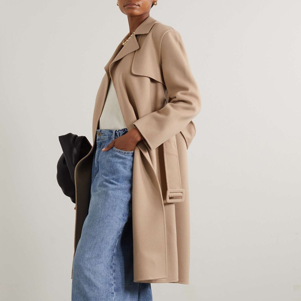 Belted Wool and Cashmere-Blend Trench Coat