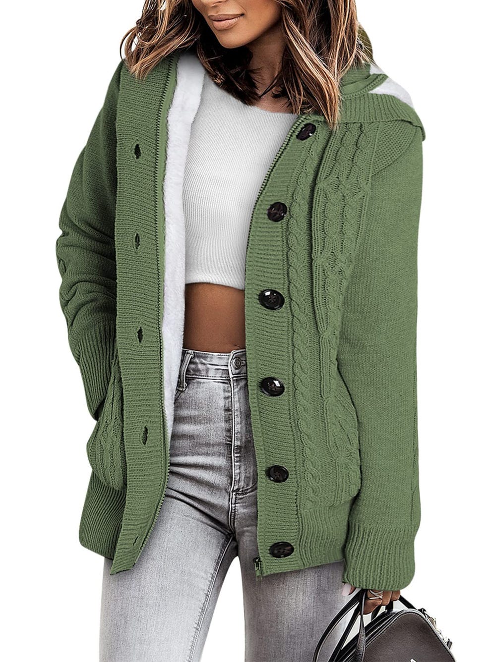 Hooded Knit Cardigan