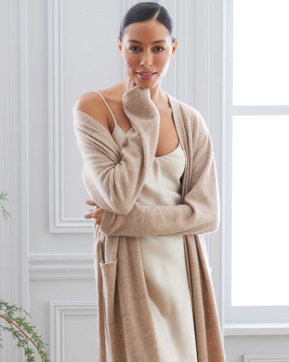 Long Hooded Robe for Women Luxurious Flannel Fleece Full Length