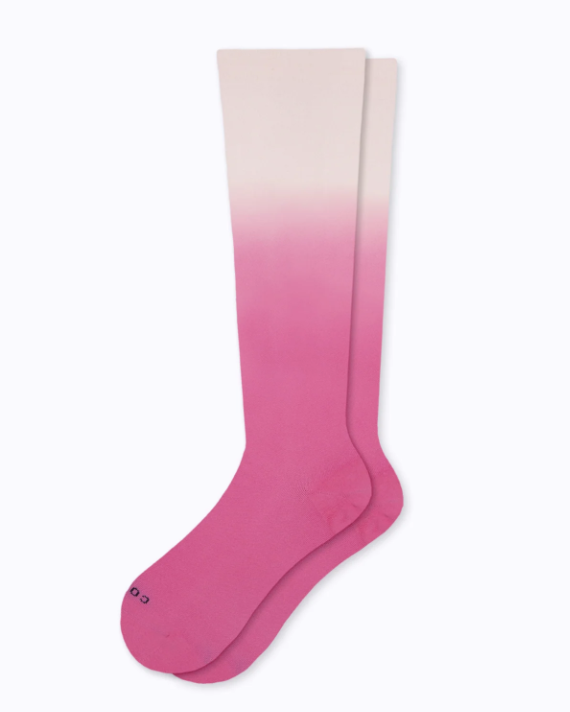 Pink and Black Pointe Slipper Heavy Weight Sock