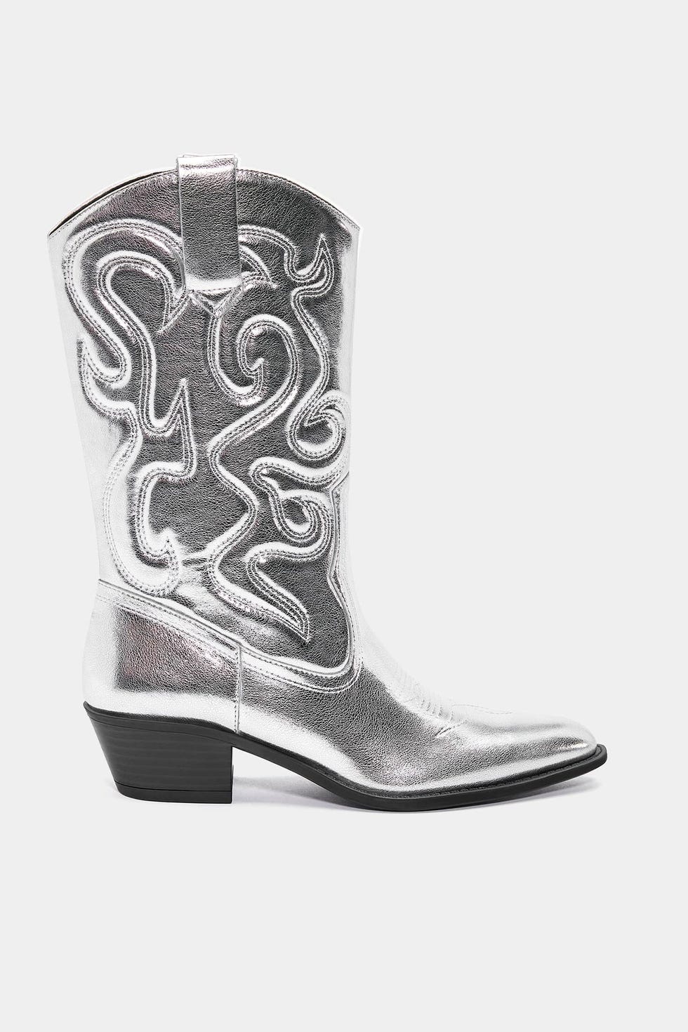 Botas cowboy plata