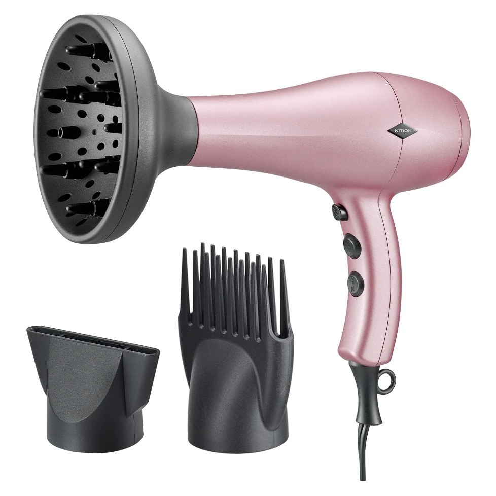 Negative Ions Ceramic Hair Dryer with Diffuser Attachment