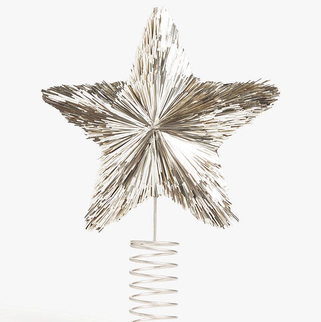 Winter Fairytale Tinsel Tree Topper, Champagne