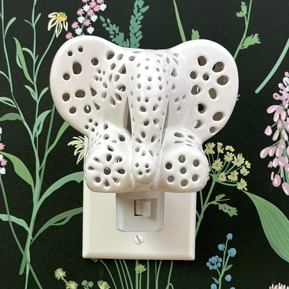 Ceramic Elephant Plug-in Night Light