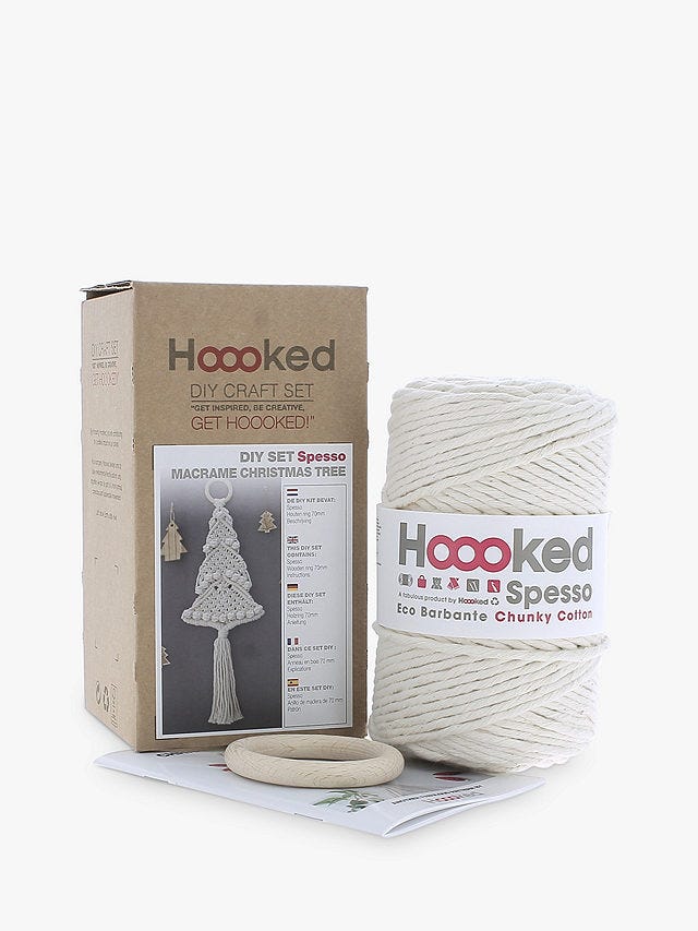 Hoooked Macrame Kit W/Spesso Yarn-Christmas Tree