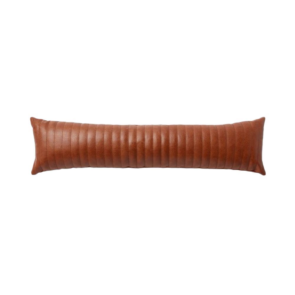 Faux leather lumbar pillow sale