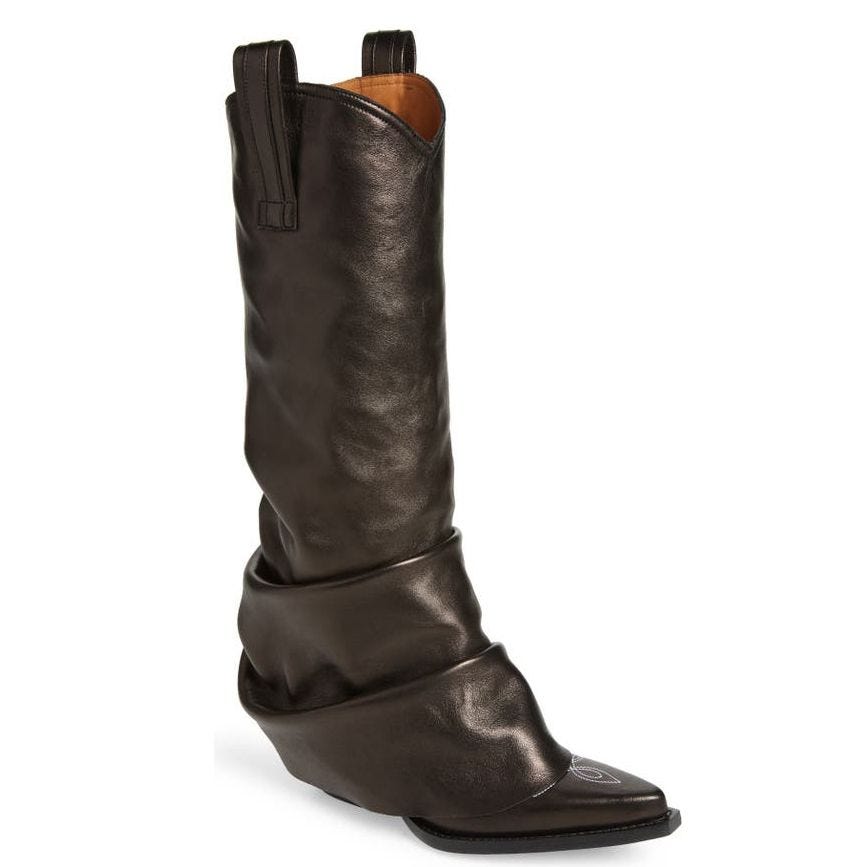 Leather Sleeve Cowboy Boot 