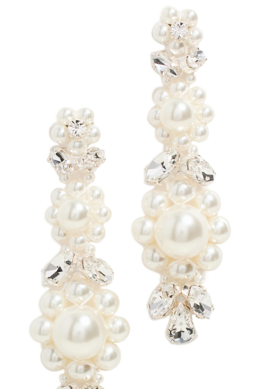 Simone Rocha Long Daisy Leaf Clyster Earrings Simone Rocha Long Daisy Leaf Clyster Earrings