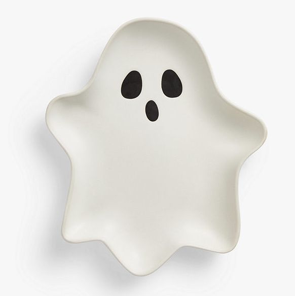Halloween Ghost Stoneware Plate, 20cm, White