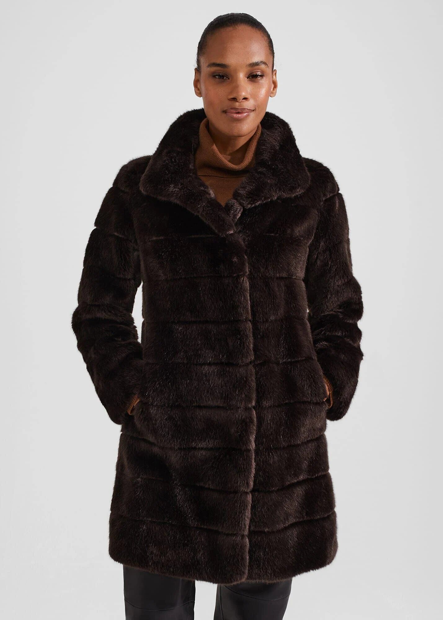 Jones new york fur on sale coat