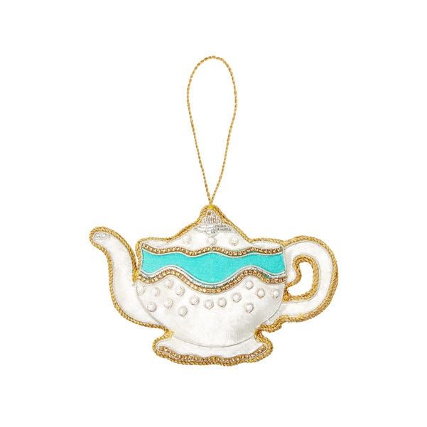 Fortnum's Teapot Embroidered Decoration