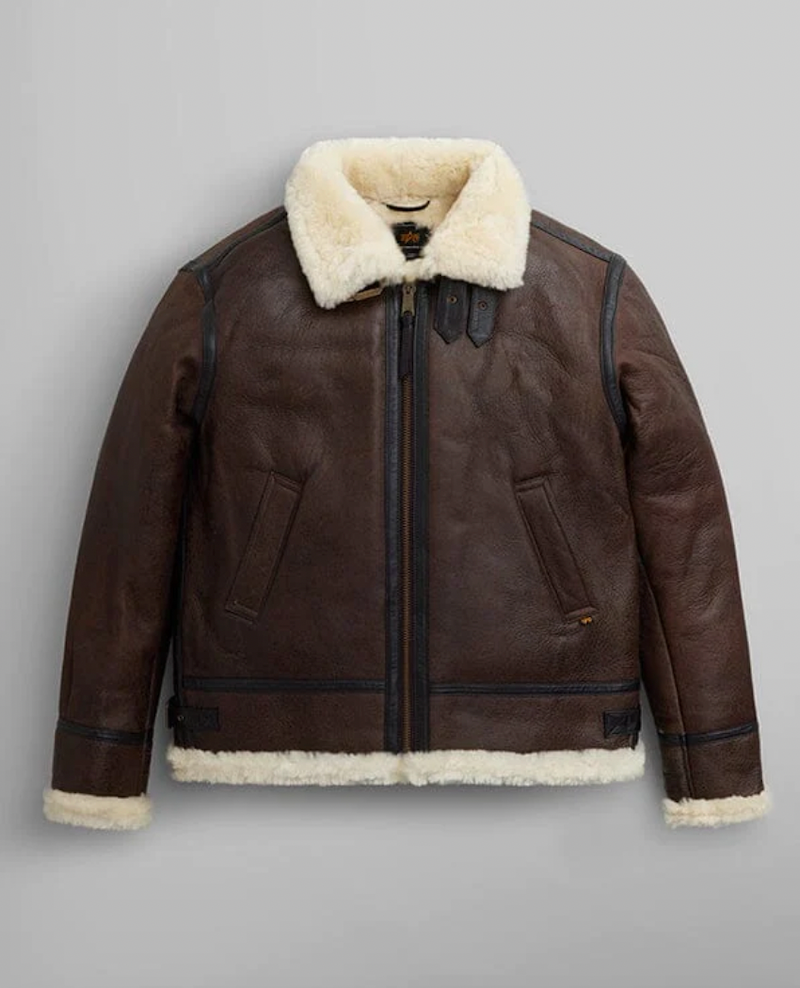 B-3 Sherpa Leather Bomber Jacket