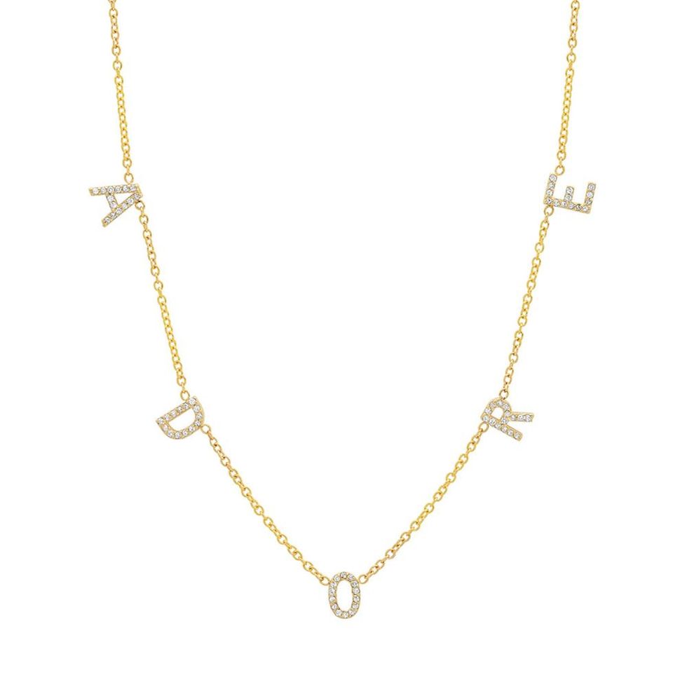 The Original Diamond Spaced Letter Necklace