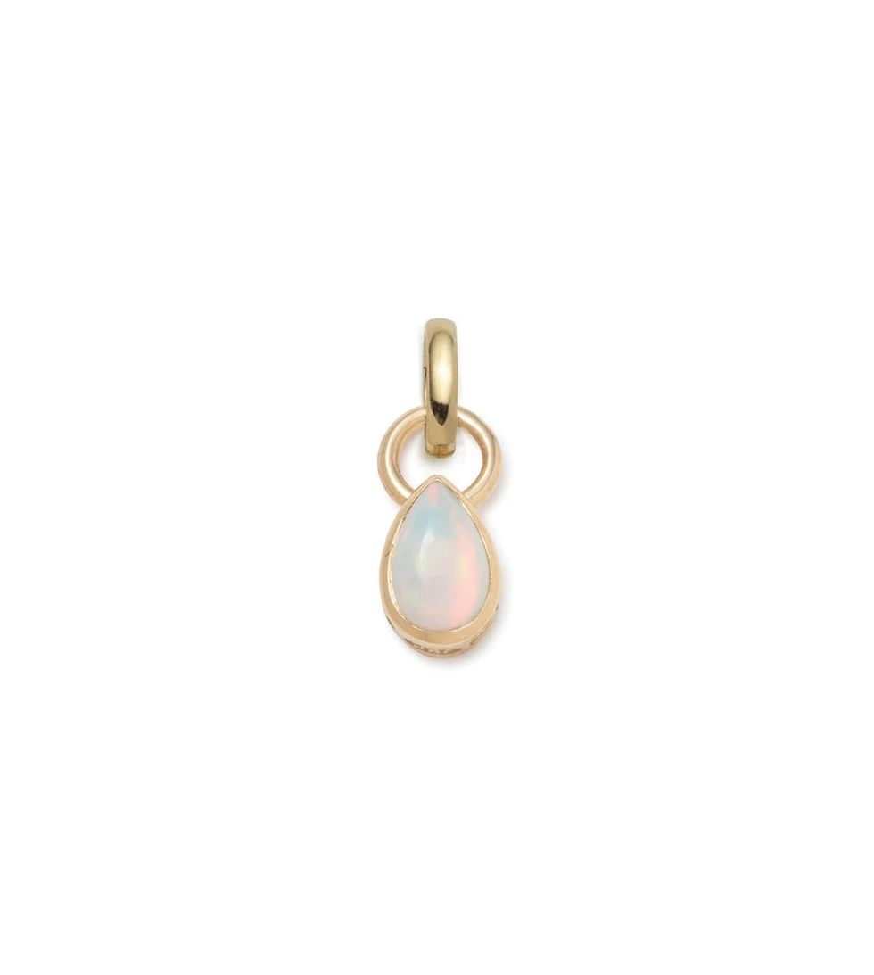 1.25ct Opal Pear Pendant with Oval Pushgate