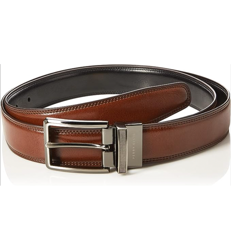 Double Stitched Leather Reversible Belt