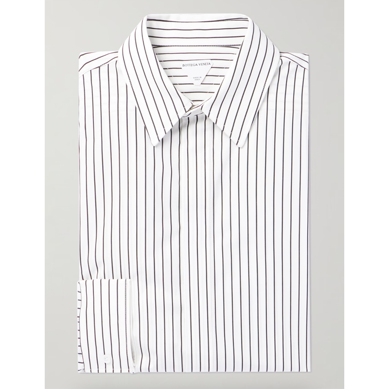 Pinstriped Cotton-Poplin Shirt