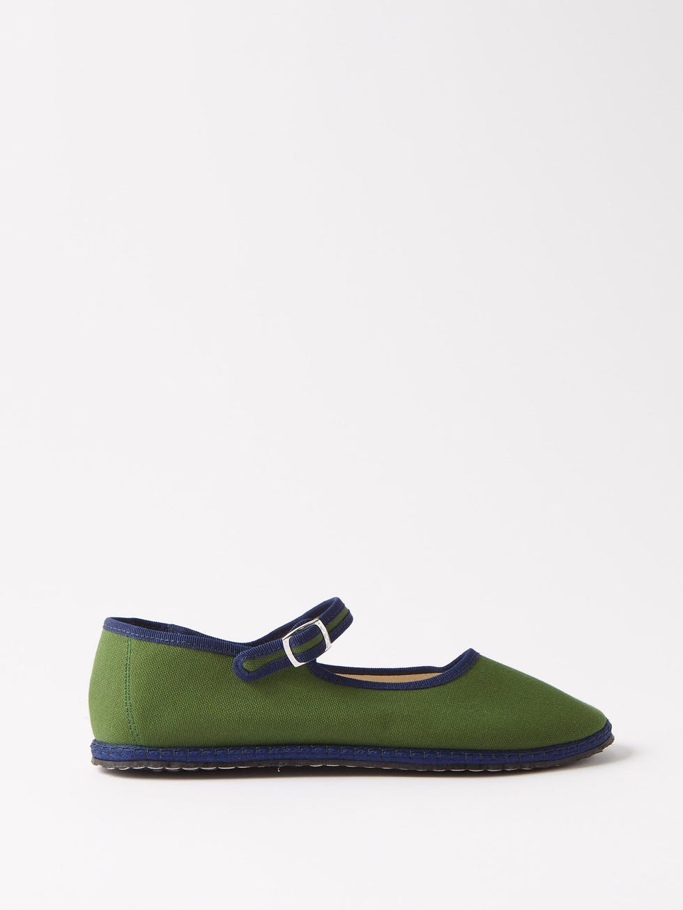 Cotton-canvas Mary Jane flats Cotton-canvas Mary Jane flats