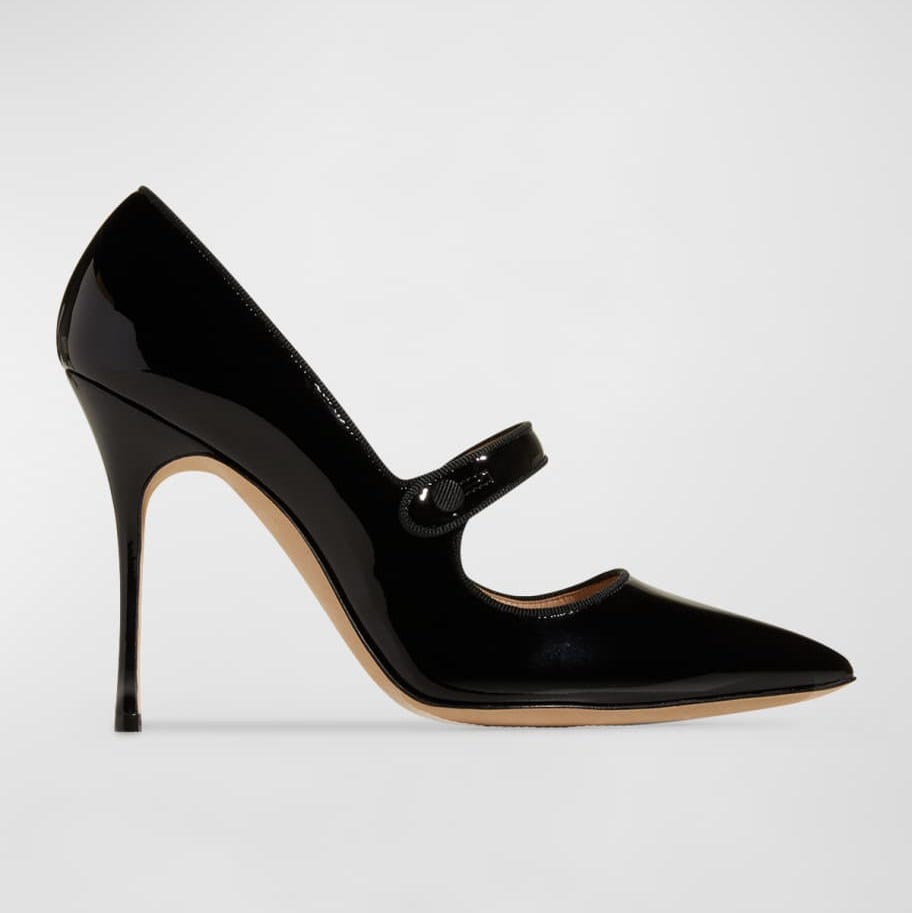 Manolo Blahnik Campari Patent Mary Jane Pumps Manolo Blahnik Campari Patent Mary Jane Pumps