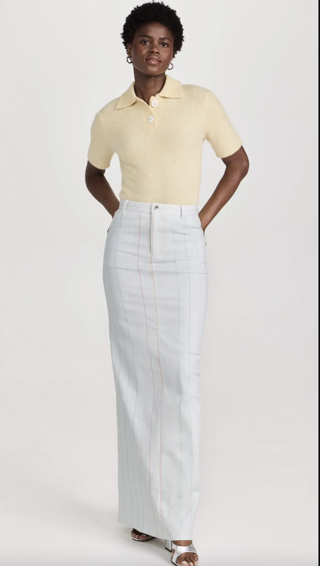 Buy White Denim Skirt Women High Waist online | Lazada.com.ph